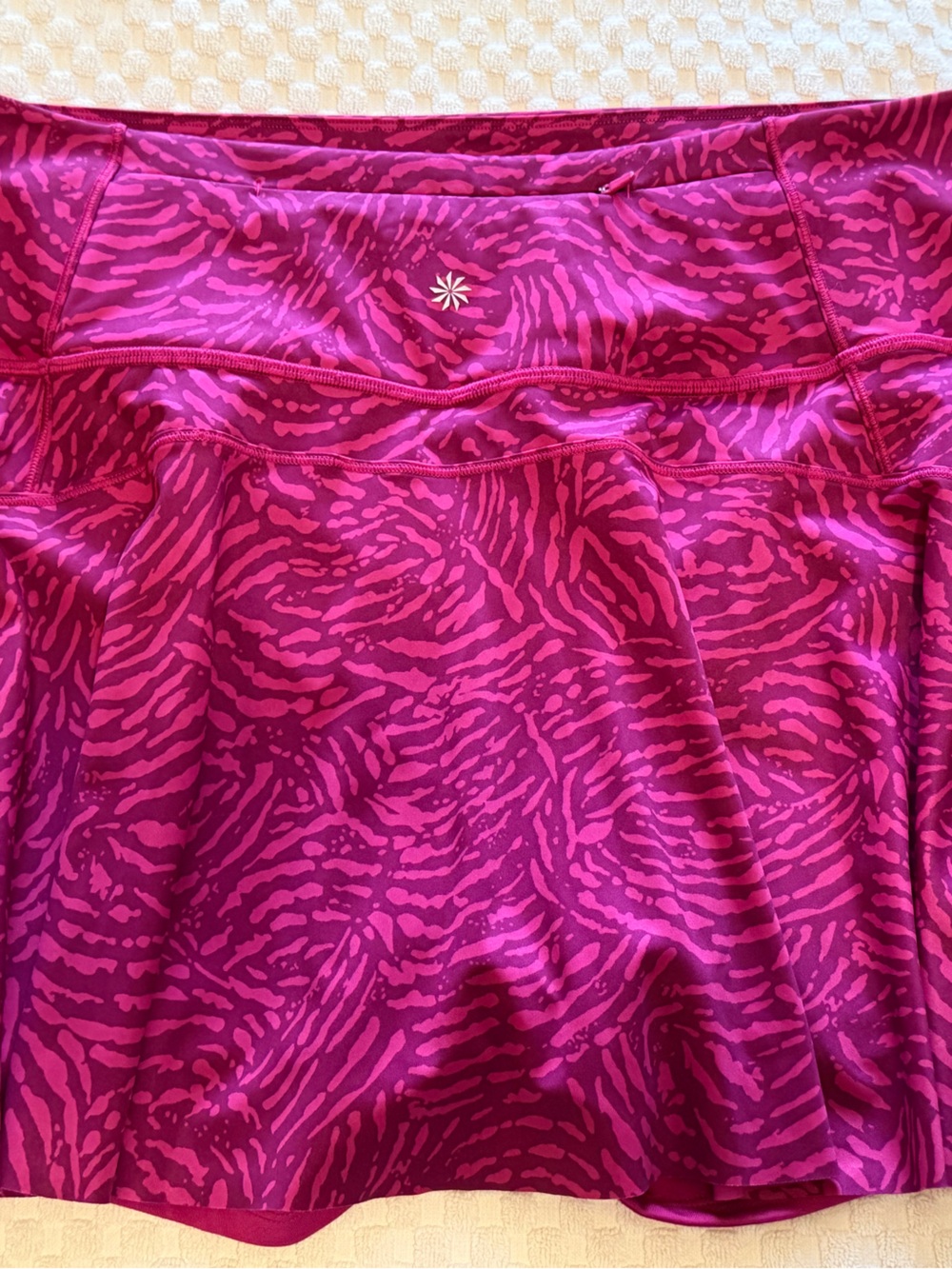 Athleta Magenta Zebra-Print Active Skort - Picture 6 of 8